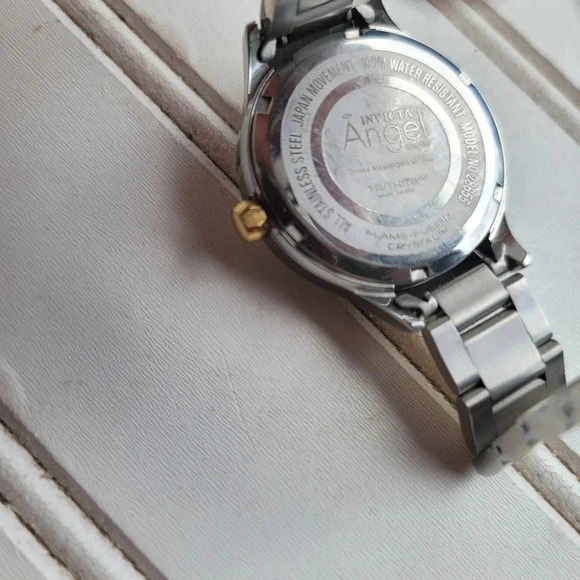 Invicta Angel Quartz Crystal White MOP Dial Ladies Watch 28655 Japan Movement - Picture 7 of 13